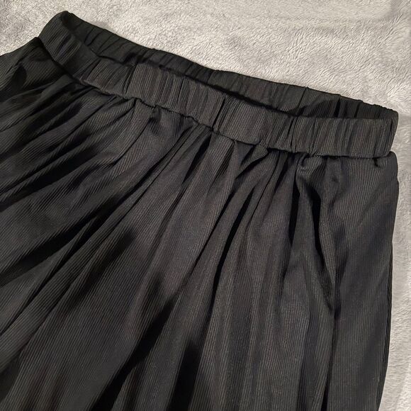 Cider Solid Elastic Waist Pocket Wide Leg Pants - Picture 4 of 4